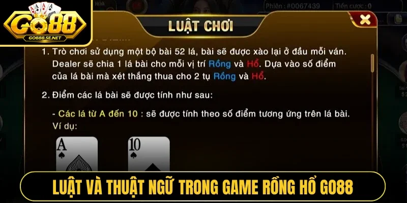 Luật và thuật ngữ trong game rồng hổ GO88
