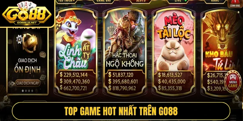 Top game hot nhất trên GO88